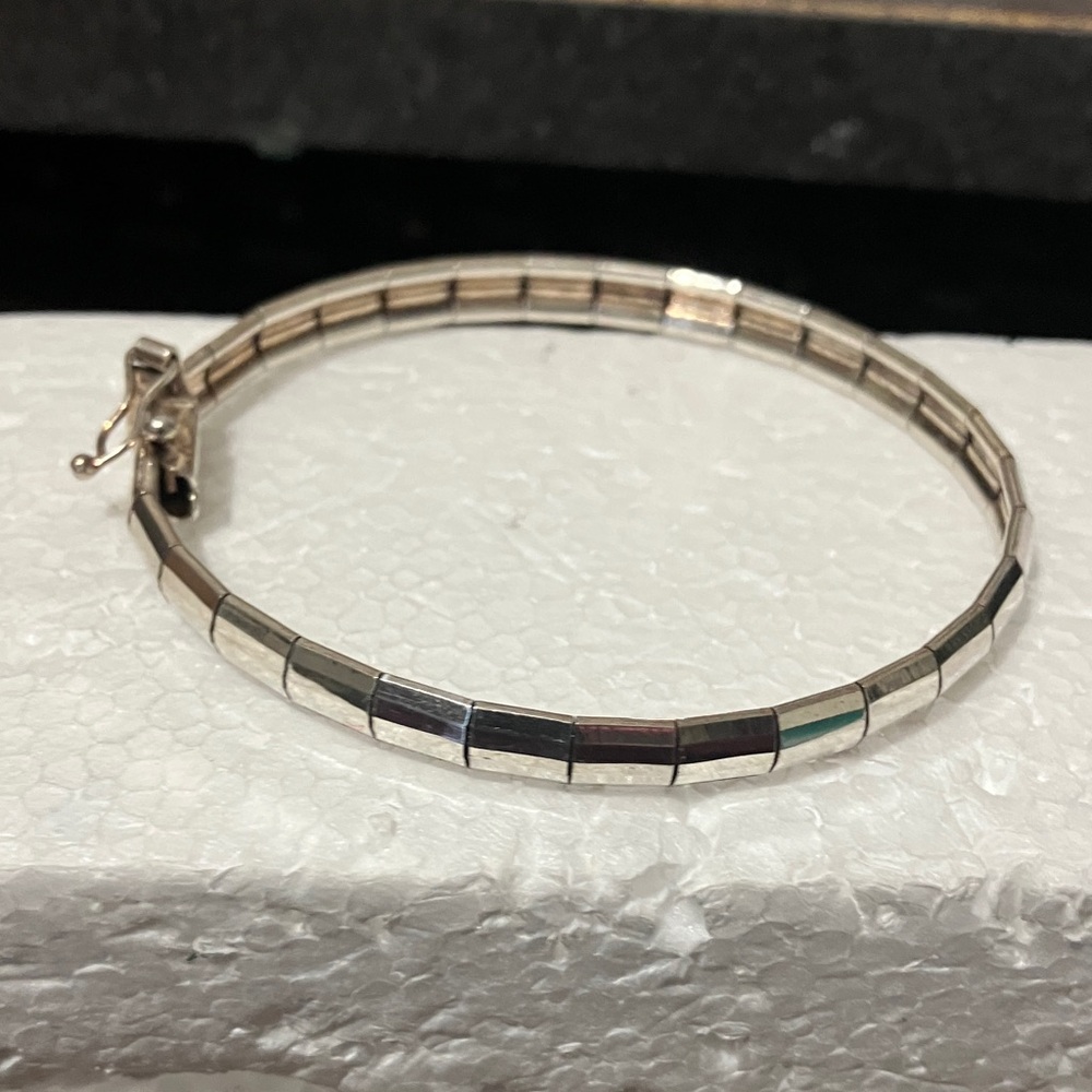 Milor Silver Tile-Link Women's Bracelet
